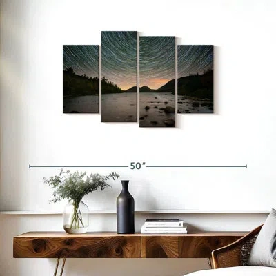 Ebern Designs Oberle Star Trails Over Jordan Pond In Acadia