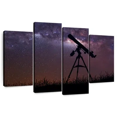 Ebern Designs Oberle Telescope Under The Milky Way In Black