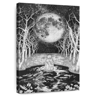 Ebern Designs Oberle The Moonlight Bather