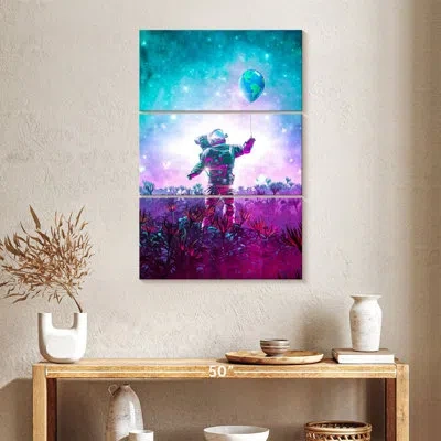 Ebern Designs Oberle Vivid Astronaut's Dream In Pink