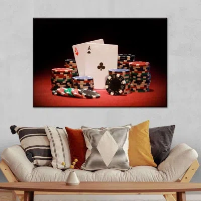 Ebern Designs Poker Poker Game Canvas Print On Canvas Print
