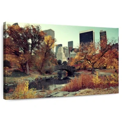 Ebern Designs Ravi Central Park Autumn In Brown