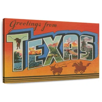 Ebern Designs Ravi Greetings From Texas In Black