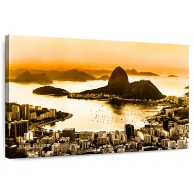 Ebern Designs Ravi Rio De Janeiro Cityscape In Orange