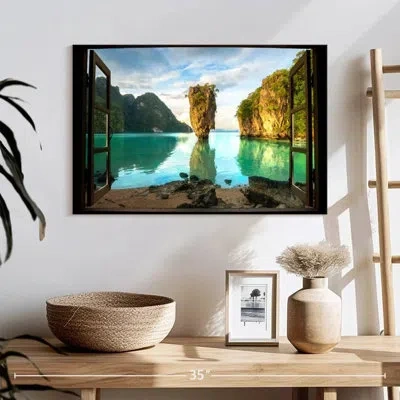 Ebern Designs Ravi Window To James Bond Island In Yellow