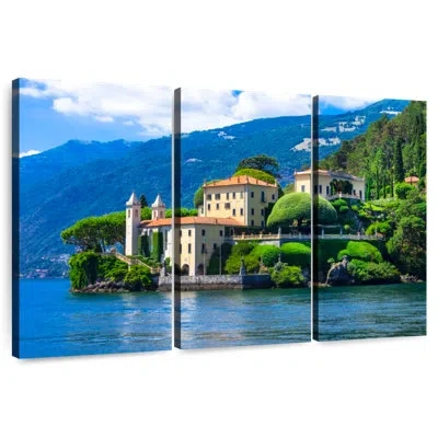 Ebern Designs Sebbie Lake Como View In Blue