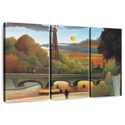 Ebern Designs Sebbie Seine And Eiffel Tower In The Sunset 1910