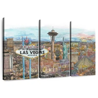 Ebern Designs Sebbie Vegas Skyline In Color