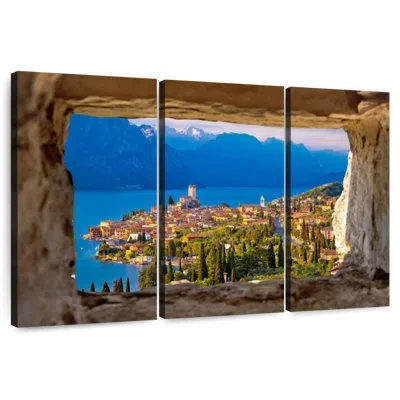 Ebern Designs Sebbie View Of Malcesine In Blue