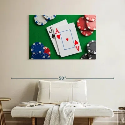 Ebern Designs Senne Blackjack Poker In Red