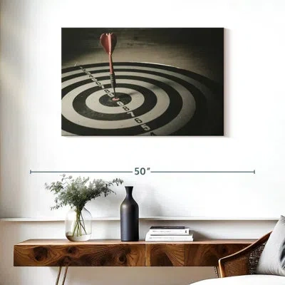 Ebern Designs Senne Bullseye Target Dart In Gray