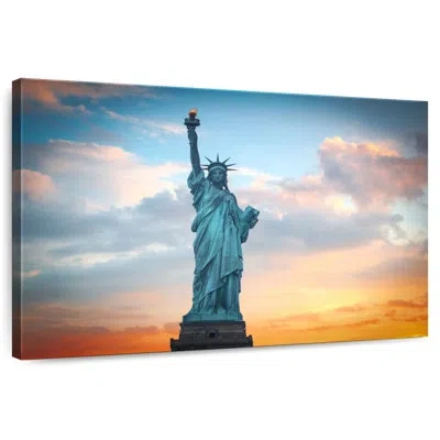 Ebern Designs Senne Lady Liberty Monument In Blue