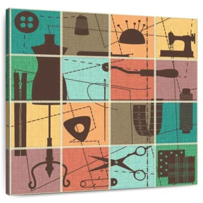 Ebern Designs Senne Sewing Cartoon