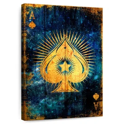 Ebern Designs Senne Wooden Cosmic Ace Of Spades In Gold