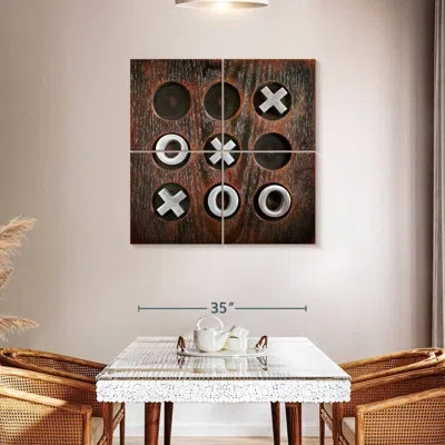 Ebern Designs Senne Wooden Tic Tac Toe