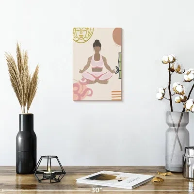 Ebern Designs Senne Yoga Pose I In Brown