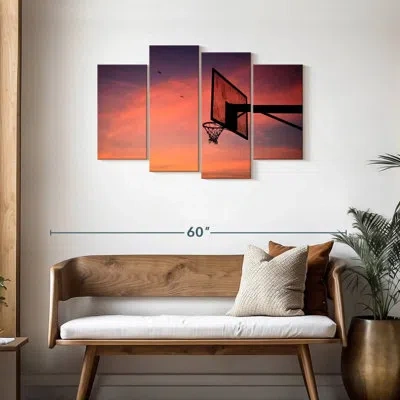 Ebern Designs Sireci Basketball Hoop Sunset
