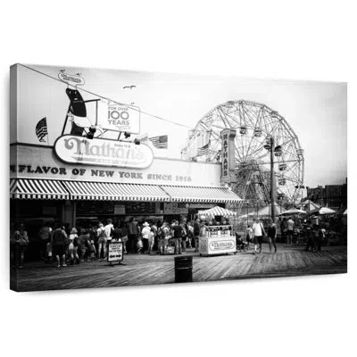 Ebern Designs Sireci Boardwalk Coney Island In Black