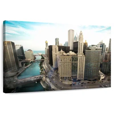 Ebern Designs Sireci Chicago Skyline View In Teal