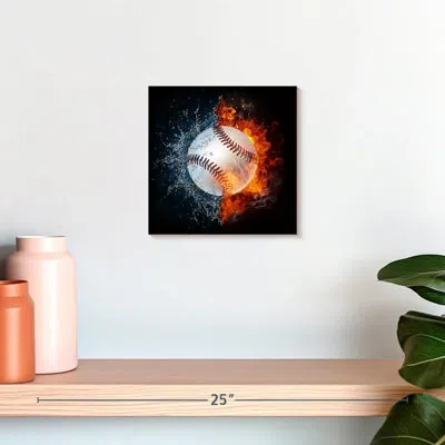 Ebern Designs Sireci Fire And Water Baseball