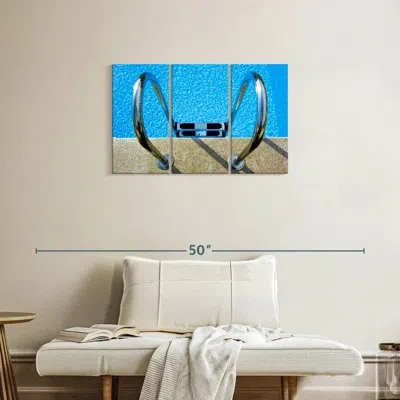Ebern Designs Sireci Ladder In Swimming Pool In Silver