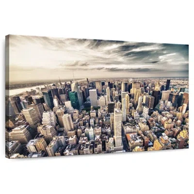 Ebern Designs Sireci Manhattan New York Skyline In Brown