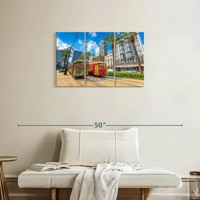 Ebern Designs Sireci New Orleans Tram Lines In Gray