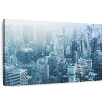 Ebern Designs Sireci New York Snowfall In Blue