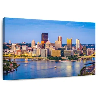 Ebern Designs Sireci Pittsburgh City View In Blue