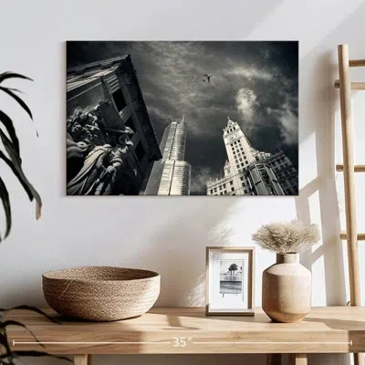 Ebern Designs Sireci Plane Over Chicago In Black