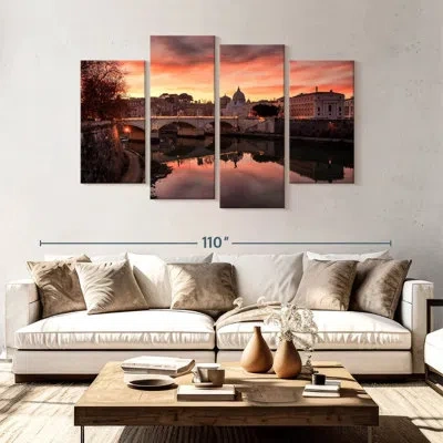 Ebern Designs Sireci Rome Sunset Reflection