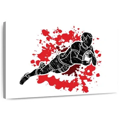 Ebern Designs Sireci Rugby Splash In White