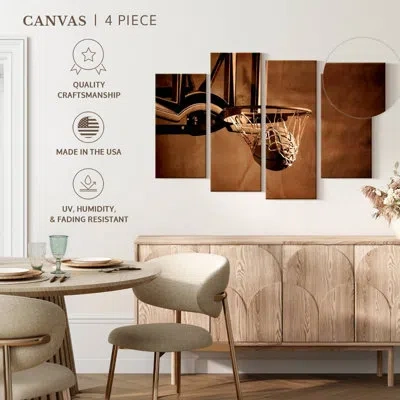 Ebern Designs Sireci Sepia Basketball Shot