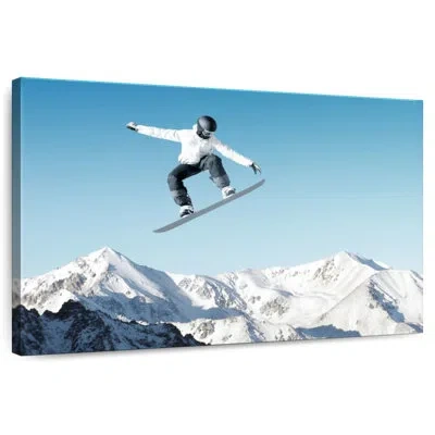Ebern Designs Sireci Snowboard Athlete Leap