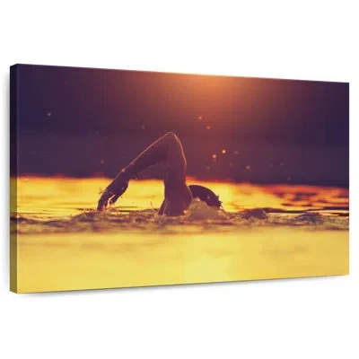 Ebern Designs Sireci Sunset Swimming
