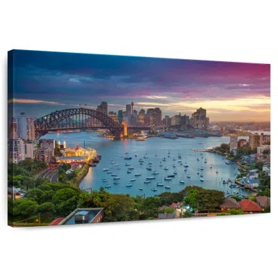 Ebern Designs Sireci Sydney Harbour Sunset In Gray