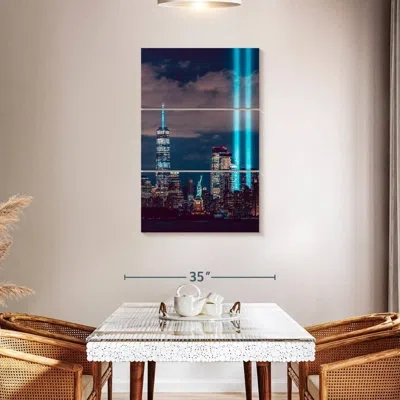Ebern Designs Sireci Tribute In Light With Statue Of Liberty In Blue