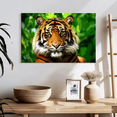 Ebern Designs Sumatran Tiger Gaze In Green
