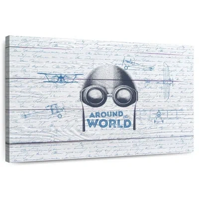 Ebern Designs Tergel Around The World Aviation In Blue