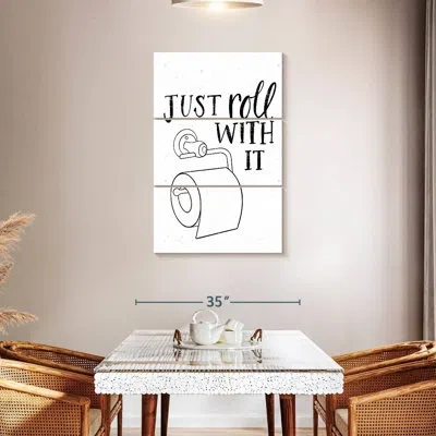 Ebern Designs Tergel Bathroom Puns In White