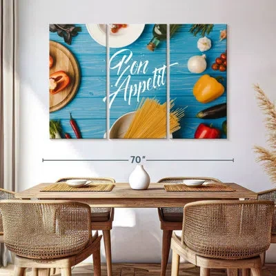 Ebern Designs Tergel Bon Appetit Ingredients In Teal