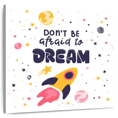 Ebern Designs Tergel Don't Be Afraid To Dream Quote In White