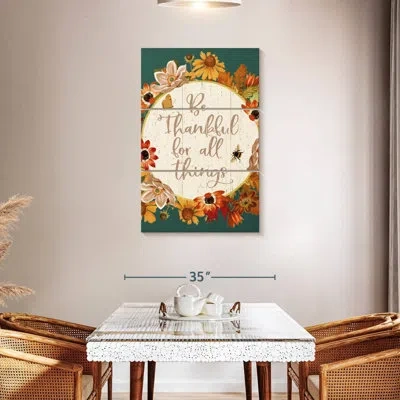 Ebern Designs Tergel Fall Garden Quote Iv Teal