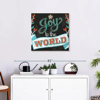 Ebern Designs Tergel Joy To The World In Teal