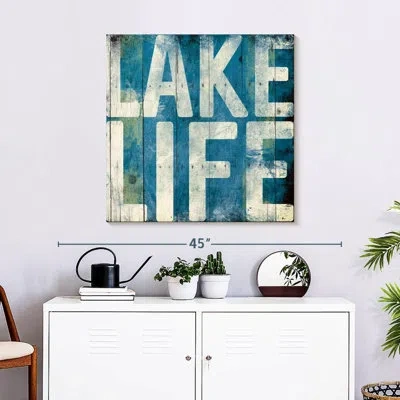 Ebern Designs Tergel Lake Life Light Blue