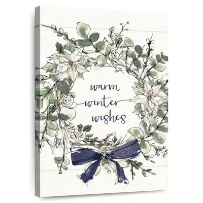 Ebern Designs Tergel Modern Farmhouse Christmas Navy Bow In Beige