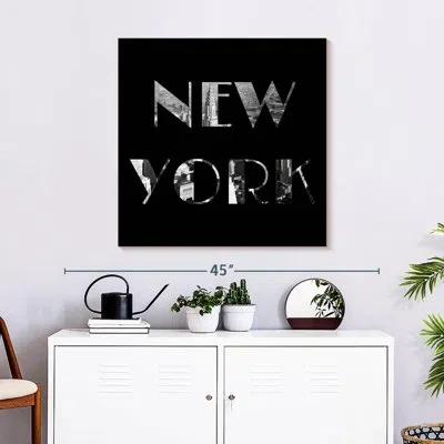 Ebern Designs Tergel New York Typography In Black