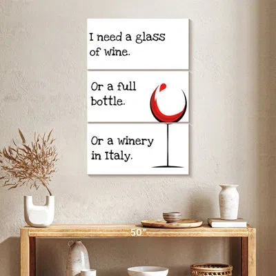 Ebern Designs Tergel Wine Passion In White