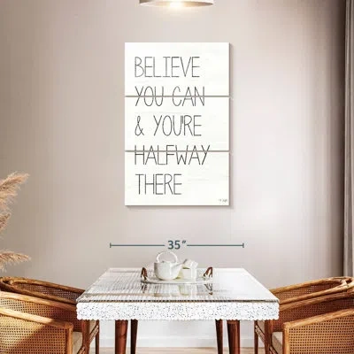 Ebern Designs Tergel You're Halfway There In White