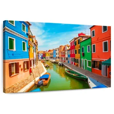 Ebern Designs Vanna Burano Canal In Orange